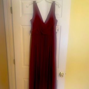 David’s Bridal brand new burgundy gown zipper on back
